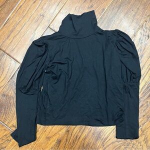 Kucoon Black Puff Sleeve Blouse